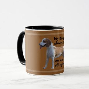 Min beagle startar alltid min dag av Höger Mugg