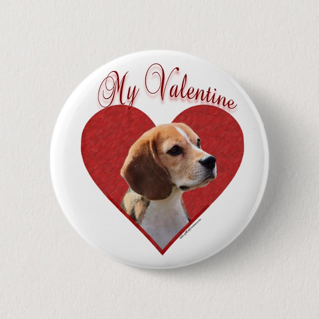 Min Beagle Valentine Knapp (Framsida)