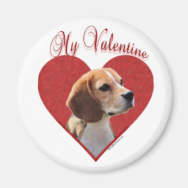 Min Beagle Valentine Magnet