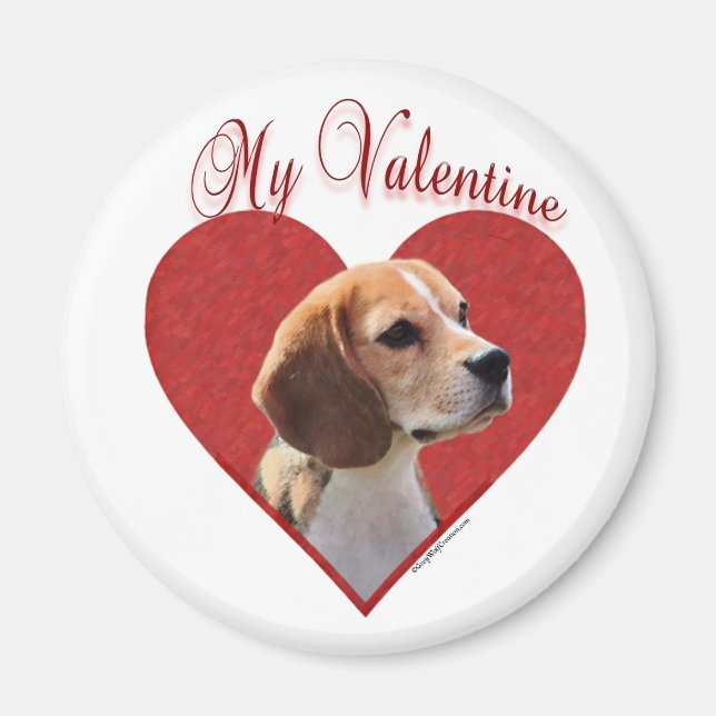Min Beagle Valentine Magnet (Framsidan)