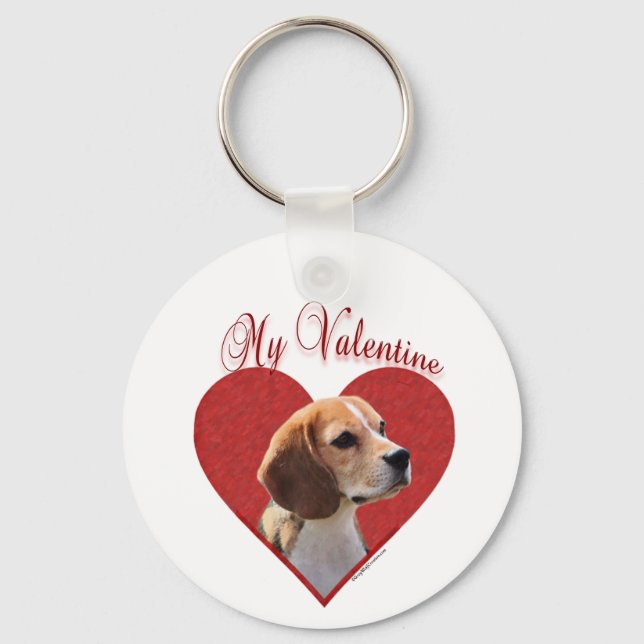 Min Beagle Valentine Nyckelring (Framsida)