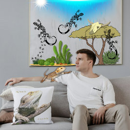 Min Beardie är min Bestie Lizard Friend Dekorativ  Kudde