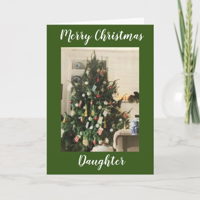 MIN BEAUTIFUL DAUGHTER GÖR CHRISTMAS MERRIER CARD KORT (Framsida)