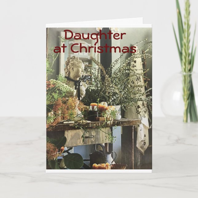 MIN BEAUTIFUL DAUGHTER GÖR CHRISTMAS MERRIER CARD KORT (Framsida)