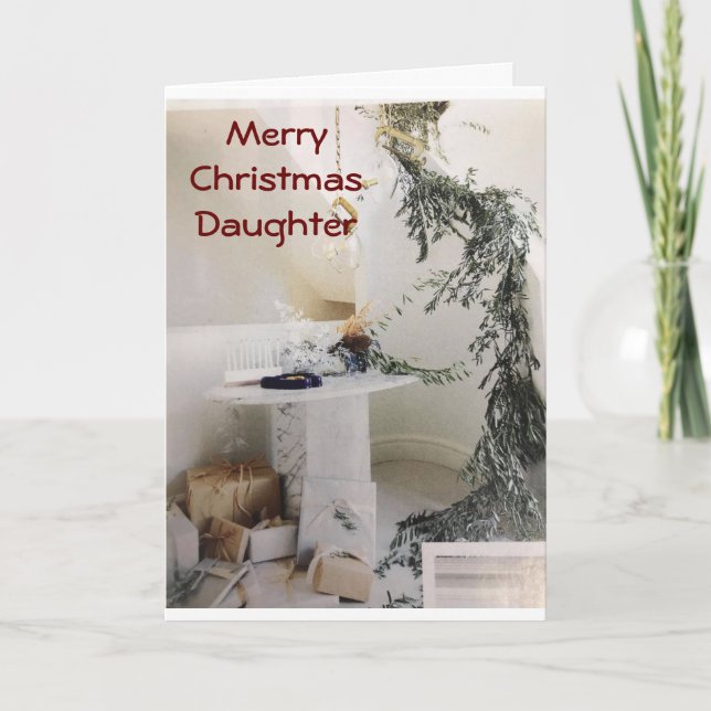 MIN BEAUTIFUL DAUGHTER GÖR CHRISTMAS MERRIER CARD KORT (Framsida)