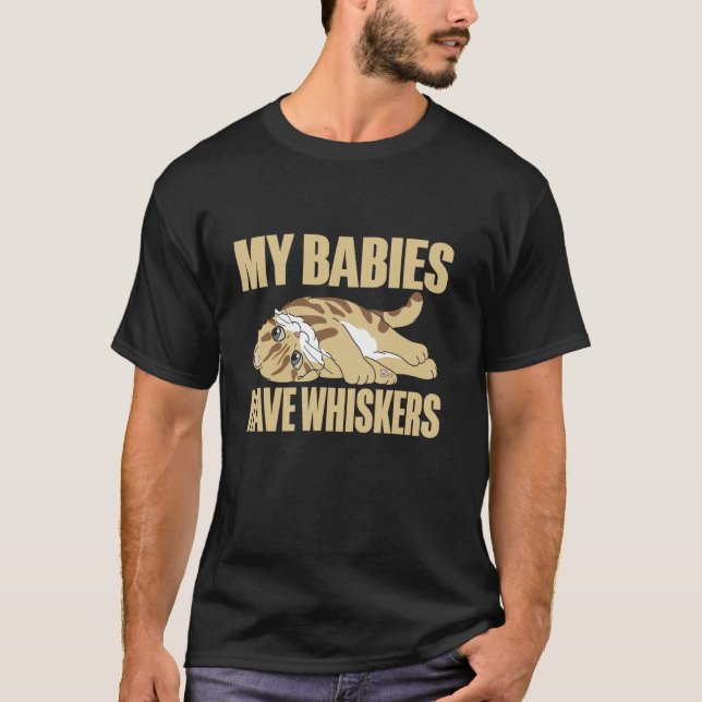 Min bebisar har morrhår kattmormor t shirt (Framsida)