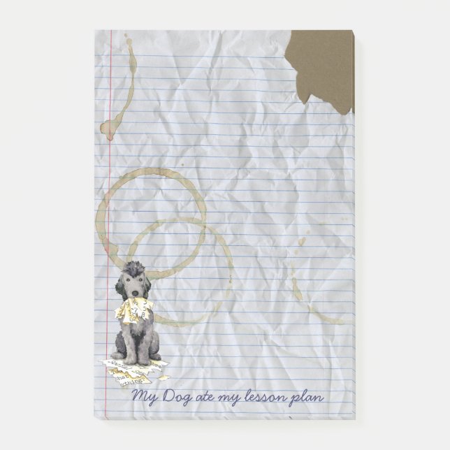 Min Bedlington Ate My Lesson Plan Post it Notes Post-it Block (Framsida)