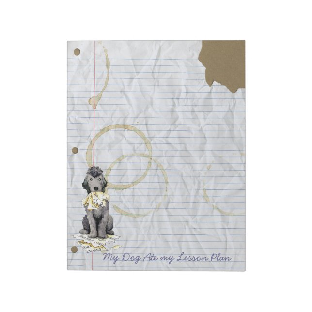 Min Bedlington Terrier Ate min Lesson Plan Anteckn Anteckningsblock (Roterad)