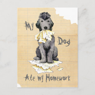 Min Bedlington Terrier Ate Mitt hemmakokort Vykort