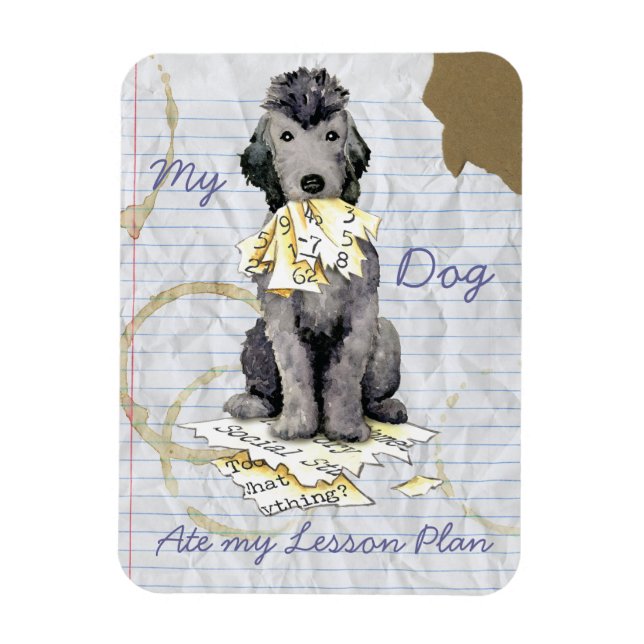 Min Bedlington Terrier Ate My Lesson Plan Magnet (Vertikal)
