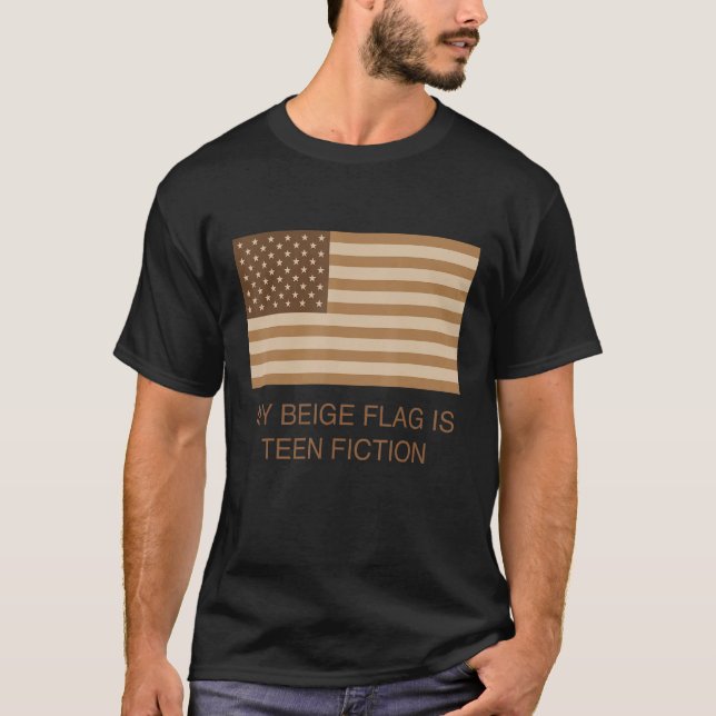 Min Beige-Flagga Tonåring fektion T Shirt (Framsida)