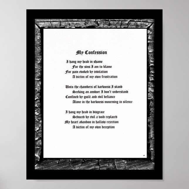 Min bekännelse poster (Framsidan)