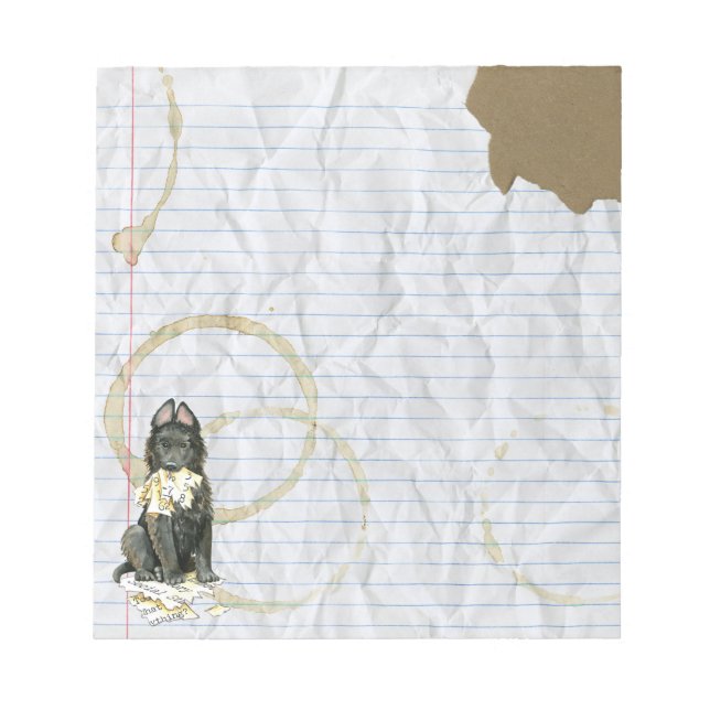 Min belgiska fårhund åt min Lesson-plan Anteckningsblock (Framsida)