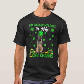 Min belgiska Malinois är min Lucky Charms St Patri T Shirt