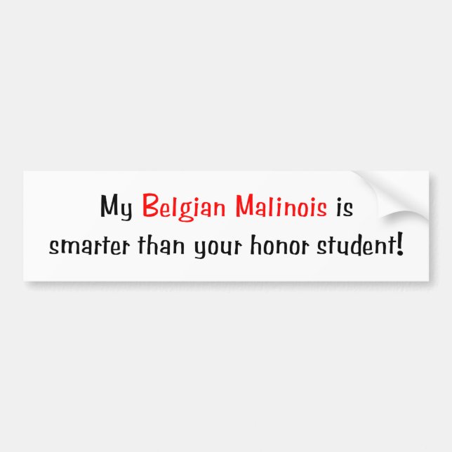 Min belgiska Malionis är mer smart…, Bildekal (Framsidan)