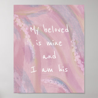 Min Beloved Boho Watercolor Christian Poster