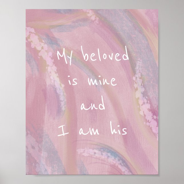Min Beloved Boho Watercolor Christian Poster (Framsidan)