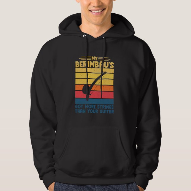 Min Berimbaus har är mer Strings än din Guitar Cap Hoodie (Framsida)