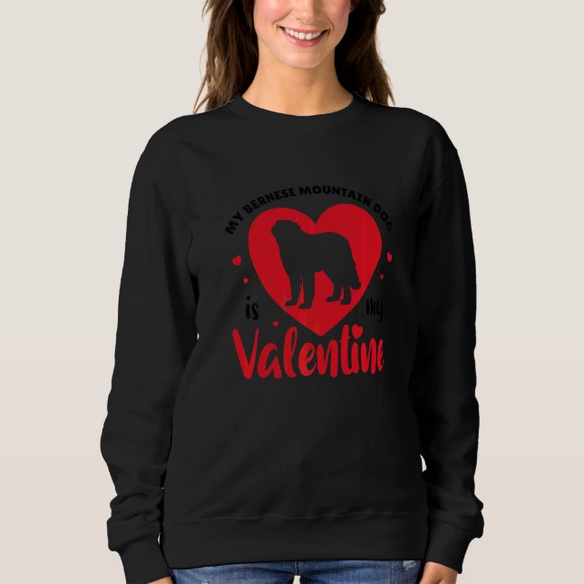 Min Bernese Mountain Hund är min Valentine Cute Hu T Shirt (Framsida)