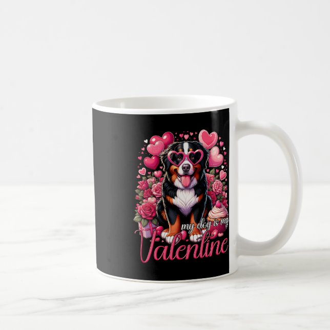 Min Bernese Mountain Hund är min Valentine Hundar  Kaffemugg (Höger)
