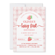 Min Berry First Birthday jordgubbsfrukt