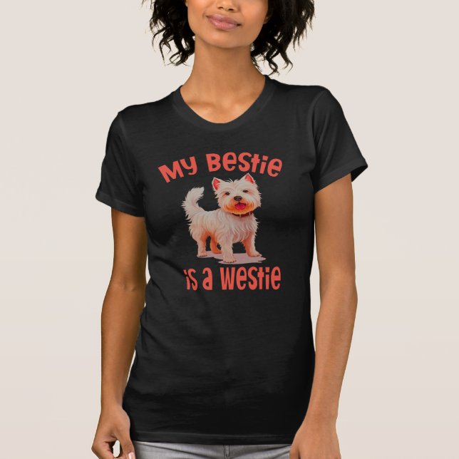 Min Bestie är en Westie T Shirt (Framsida)