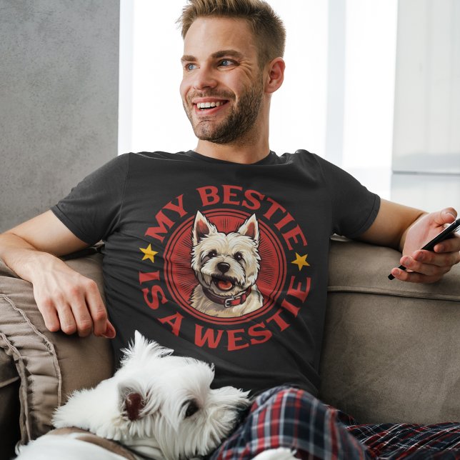 Min Bestie är en Westie Väster Highland White Terr T Shirt (Skapare uppladdad)
