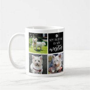 Min Bestie är min Westie Hund älskare Photo Collag Kaffemugg