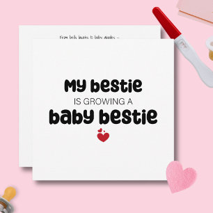 Min bestie odlar ett baby-bestie-platta kort
