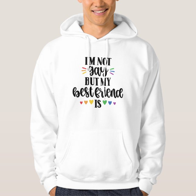 Min BFF är inte Pride Hoodie (Framsida)