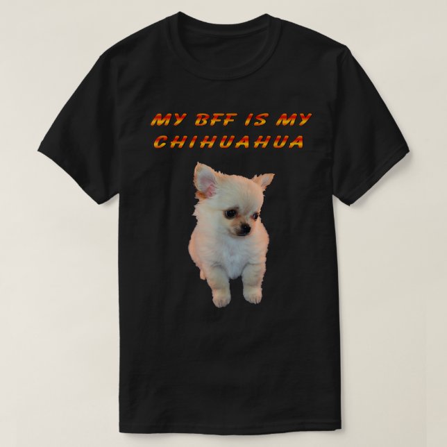 MIN BFF ÄR MIN CHIHUAHUA CHIHUAHUA Tshirt T Shirt (Design framsida)