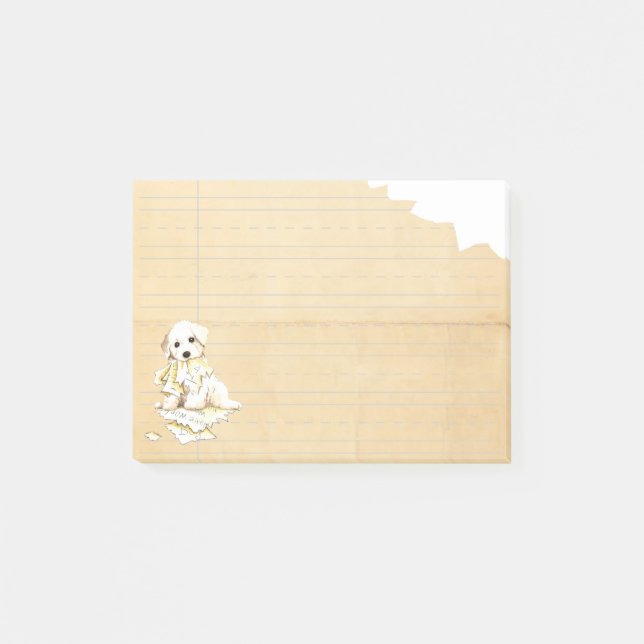 Min Bichon åt min läxa Post-it Block (Framsida)