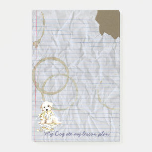 Min Bichon Ate min Lesson Plan Post-it Notes Block