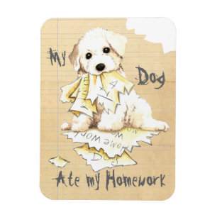 Min Bichon Ave min hemläxa Magnet