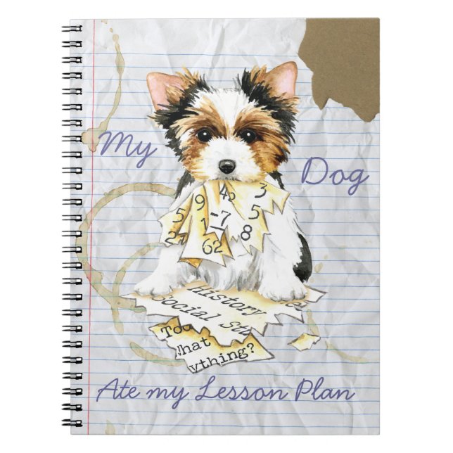 Min Biewer Terrier Ate Min Lesson Plan bärbar dato Anteckningsbok (Framsidan)