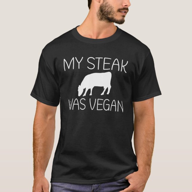Min biff var Vegan BBQ Grill Beef T Shirt (Framsida)