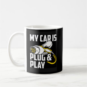 Min bil är ägare av en elbil. kaffemugg