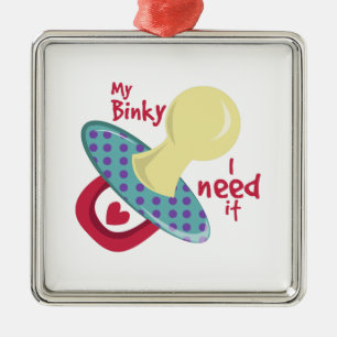 Min Binky Julgransprydnad Metall
