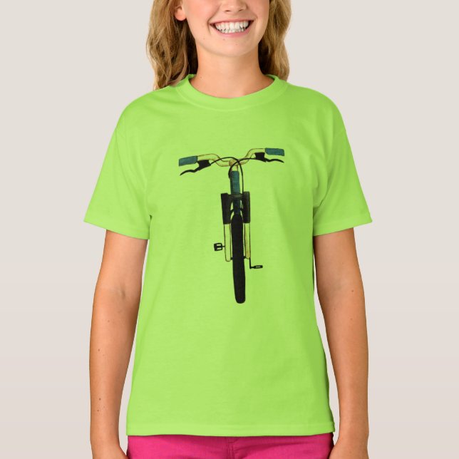 min blå cykel t shirt (Framsida)