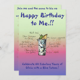 Min blå Tahoe Födelsedagsfest inbjudan