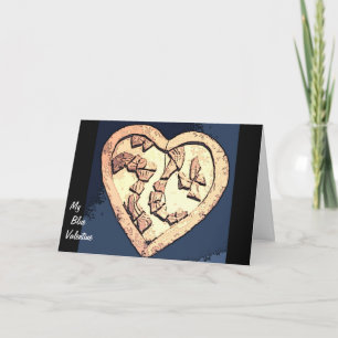 Min blå Valentine Helgkort