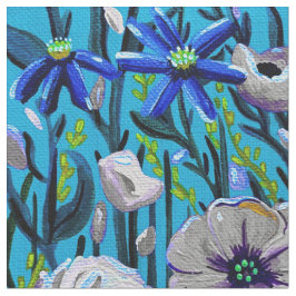 Min blåa blommiga tyg