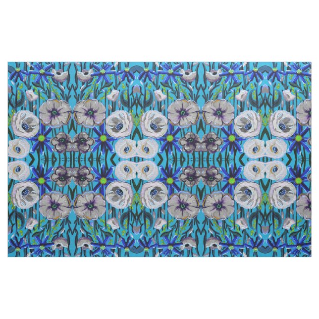 Min blåa blommiga tyg (Fat Quarter)