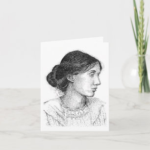 Min bläckteckning från 2004 av Virginia Woolf-kort Kort
