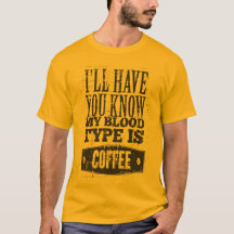 Min blodgrupp är kaffe Svart Grå