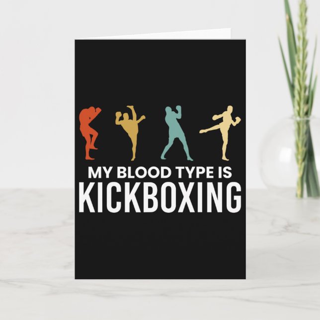 Min blodgrupp är kickboxning kickboxare  kort (Framsida)