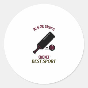 Min blodsgrupp är cricket,best sport runt klistermärke