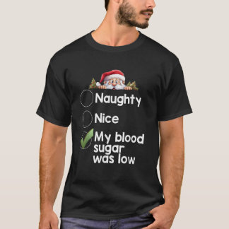 Min blodsocker var lågt julmatchande stygga t shirt