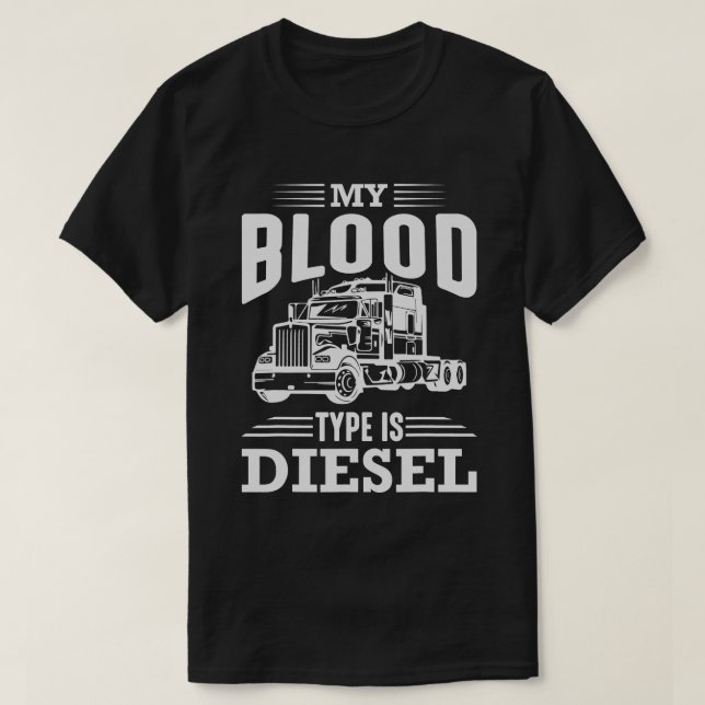 Min blodtyp är Diesel T Shirt (Design framsida)