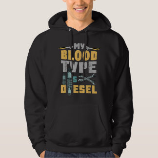 Min blodtyp är dieselbilsmekanism hoodie